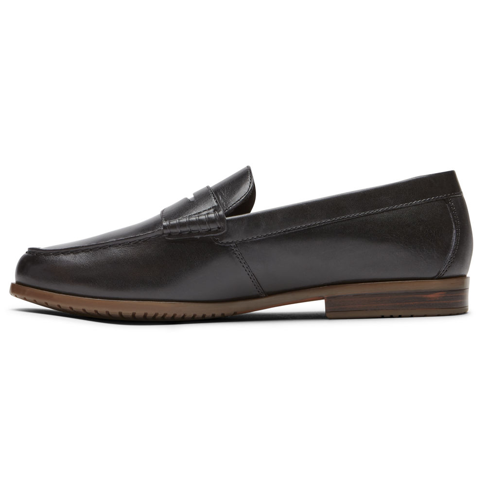 Rockport Mens Curtys Penny - Loafers Black - RNC018572